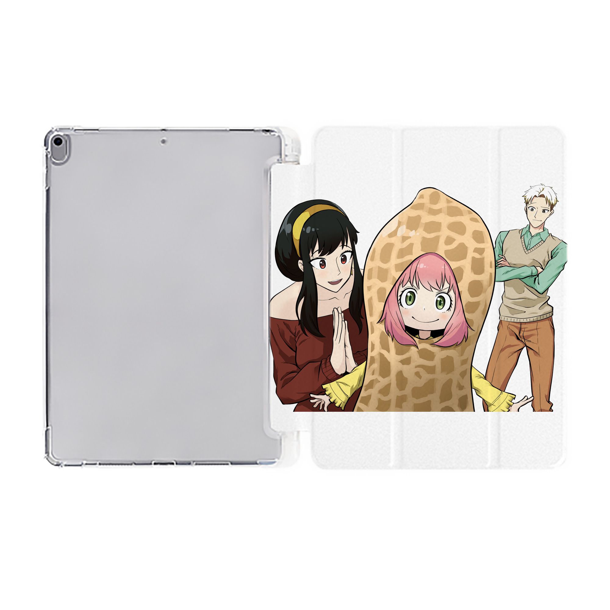 （画像用） SPY×FAMILY间谍家家酒 IPad ケース ペン収納付き 三つ折りスタンド PUレザー×シリコン 対応機種9.5/10.5/10.9インチ